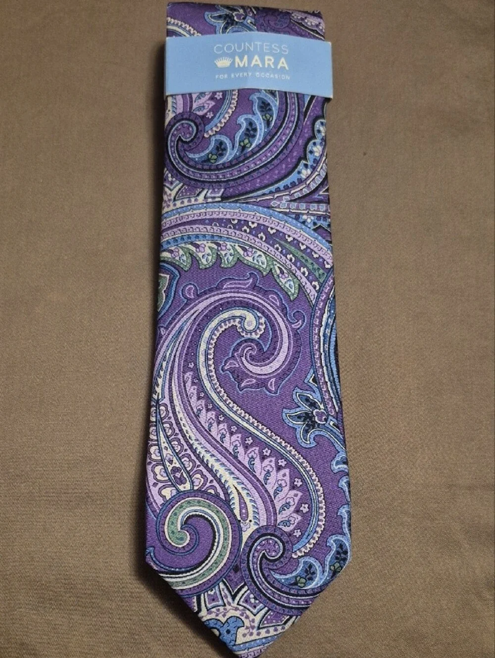 Countess Mara Purple Paisley Silk Tie